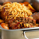 Onion-Crusted Meatloaf with Roasted Potatoes